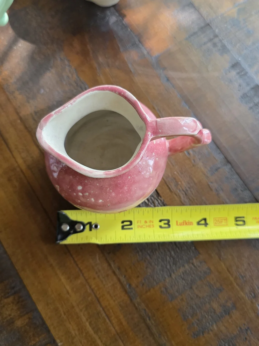 Pink Ceramic Creamer and Floral Porcelain Teacup Set - Pink & Mint Accents